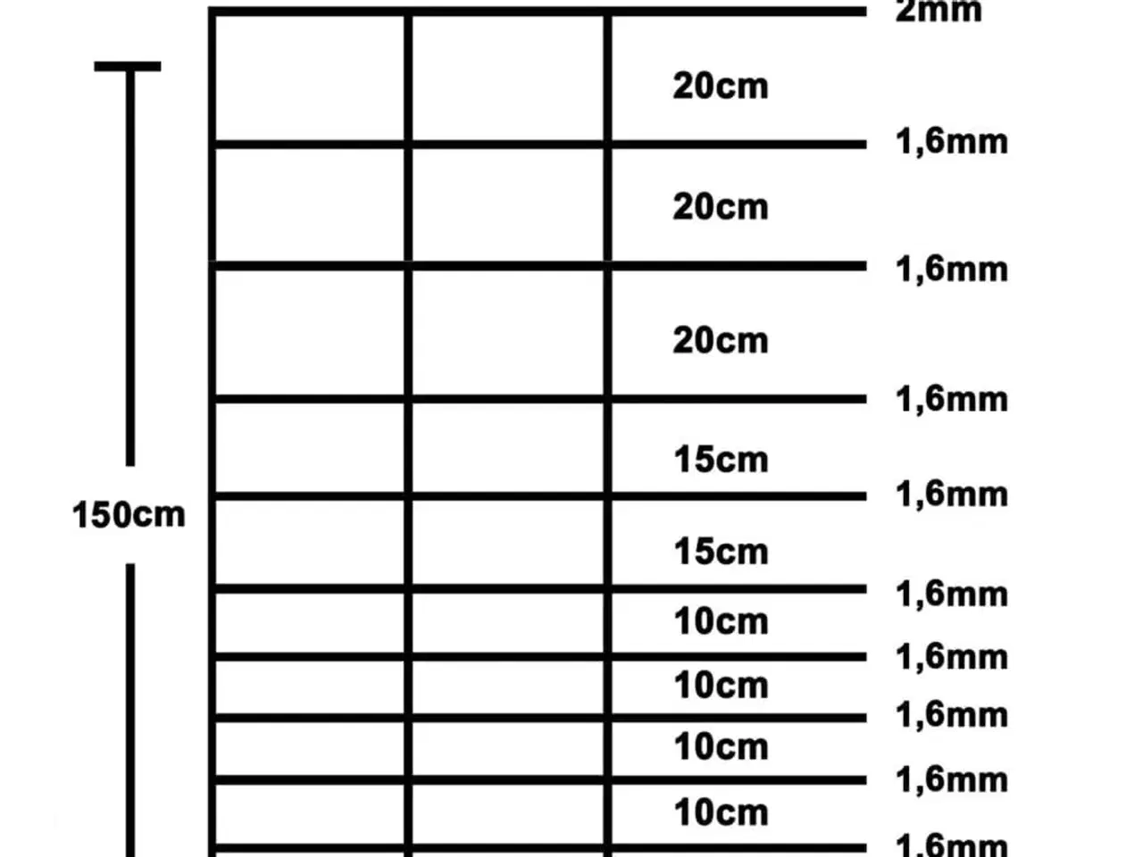 Billede 5 - Havehegn 50 m 150 cm galvaniseret stål sølvfarvet