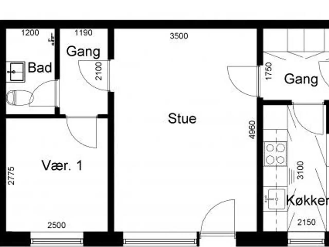 Billede 1 - 2 værelses lejlighed på 53 m2, Skive, Viborg