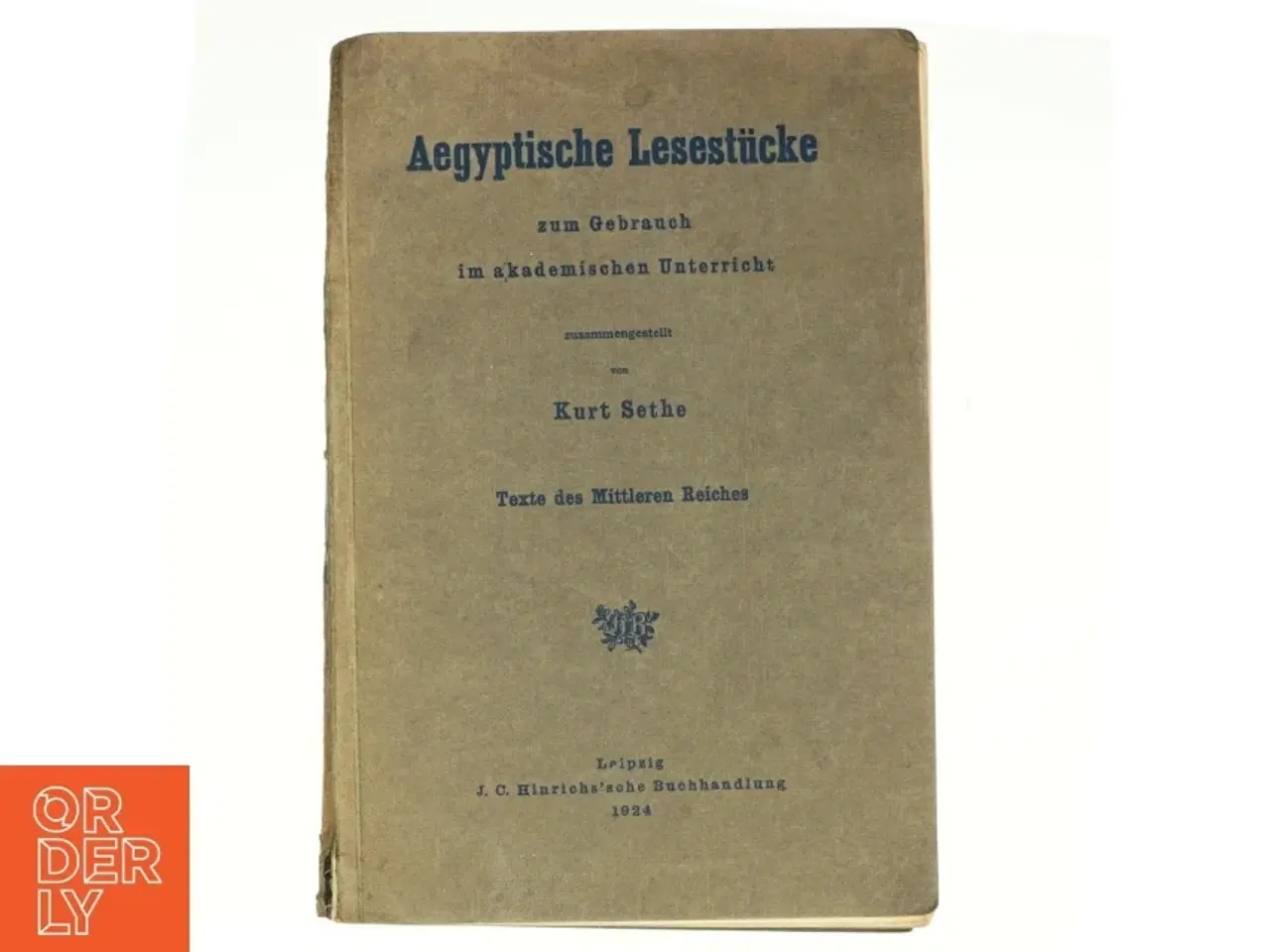 Billede 1 - Aegyptische lesestücke zum gebrauch im akademische unterricht von Kurt Sethe (bog)