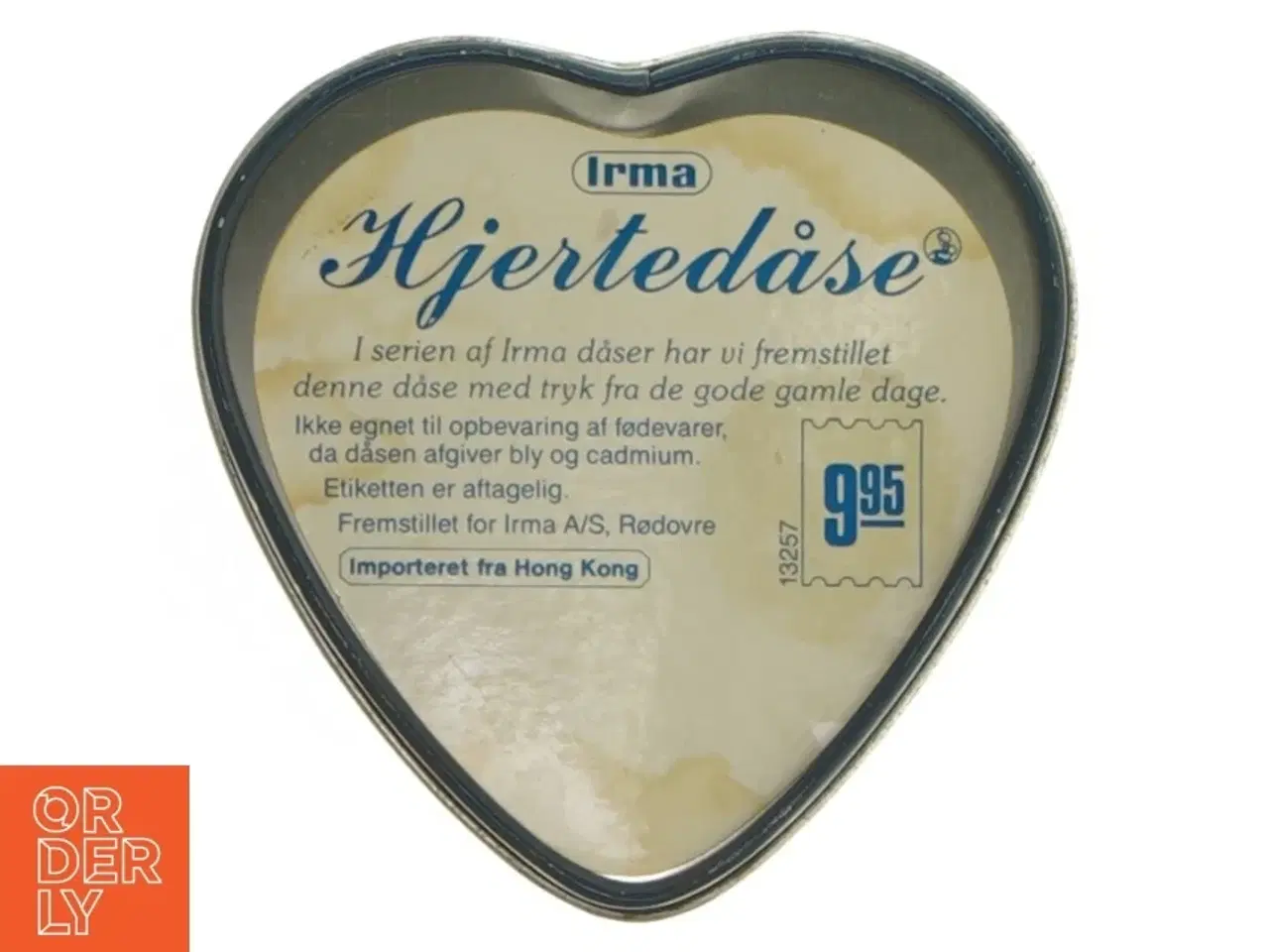 Billede 3 - Hjerteformet metalæske fra Irma (str. 9,5 cm)