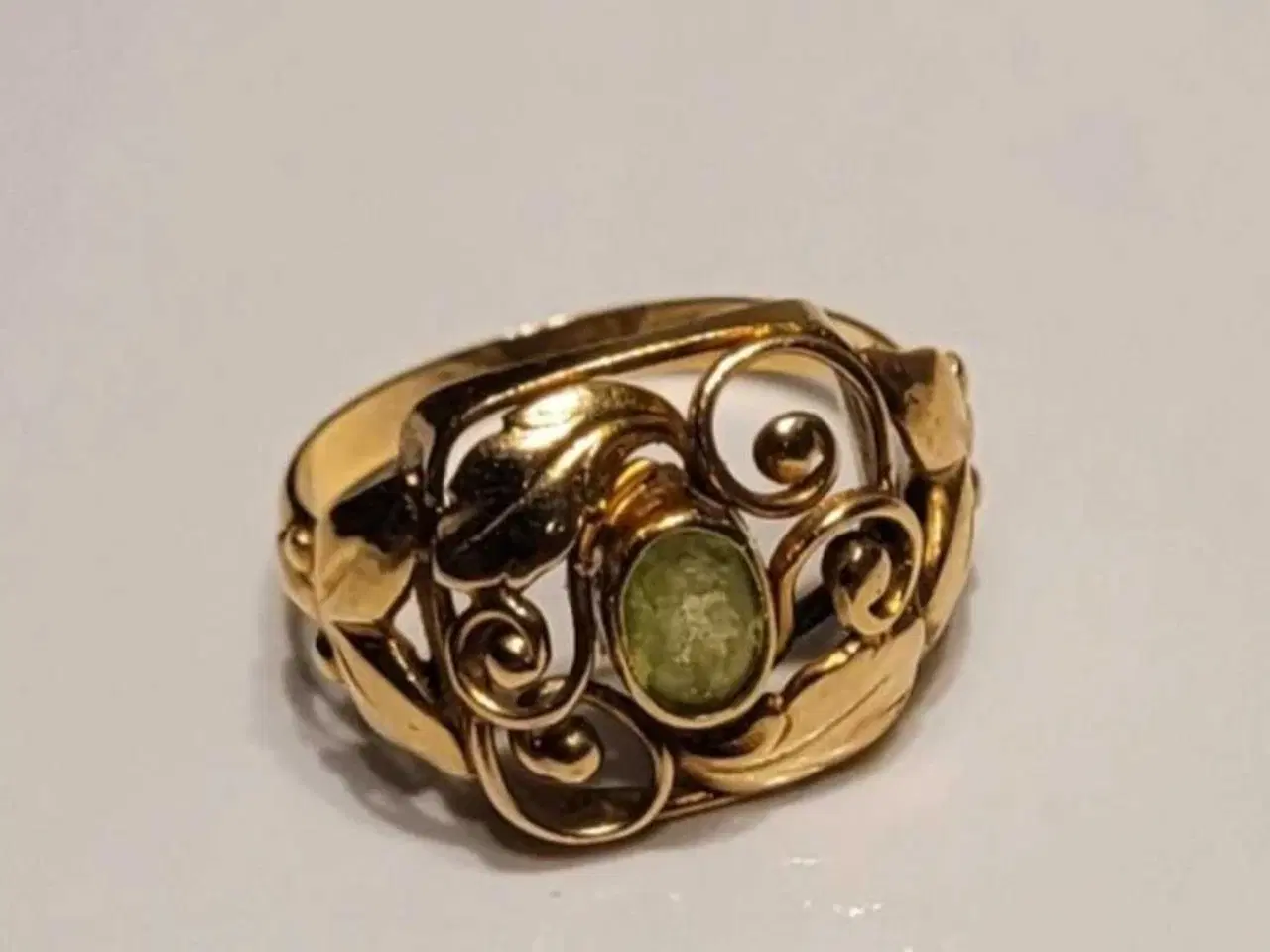 Billede 3 - Gudesmuk antik vintage guldring str. 17,3