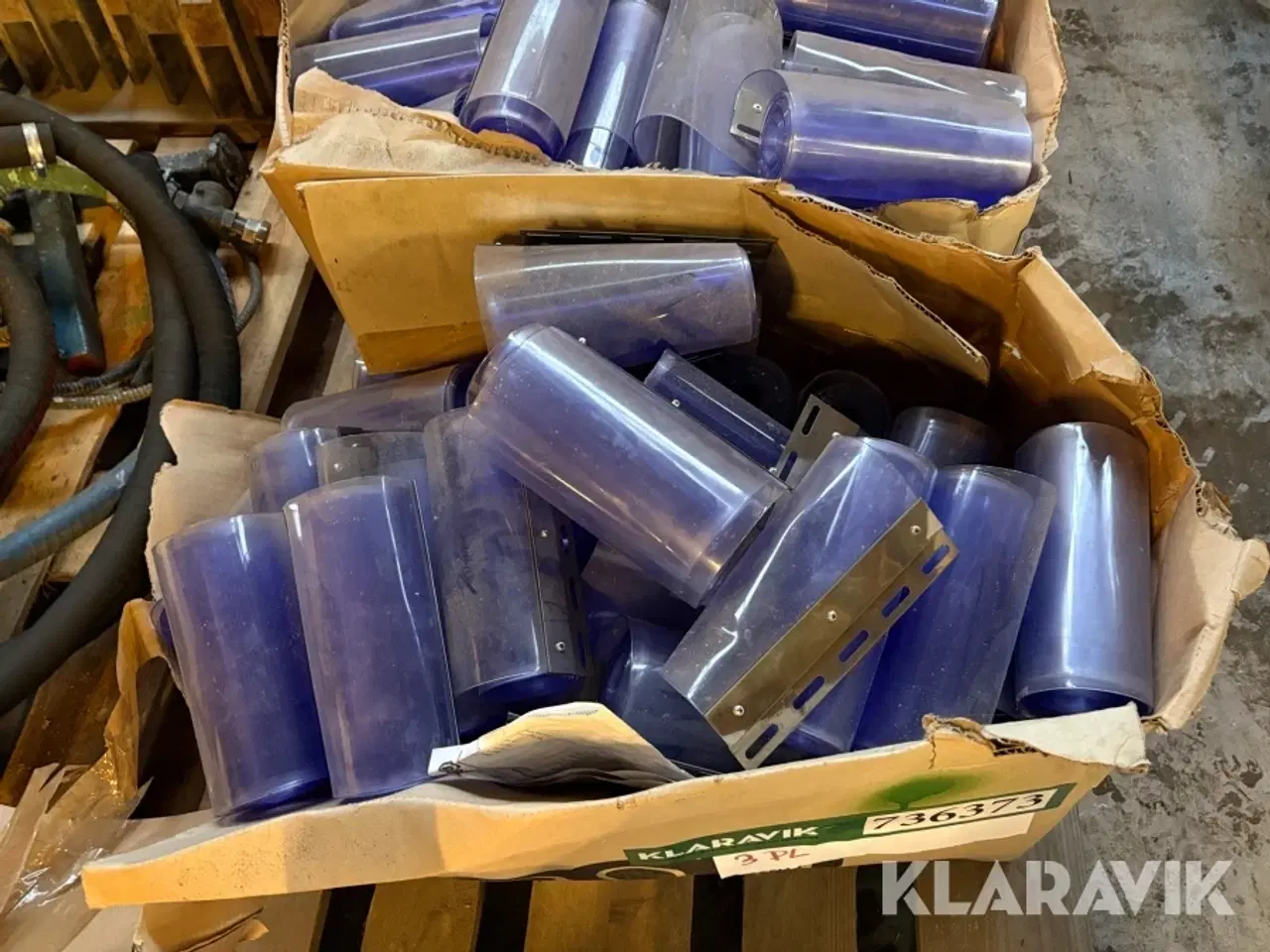 Billede 2 - Samlet lot - udsugningsrør, pvc gardin og vvs fittings