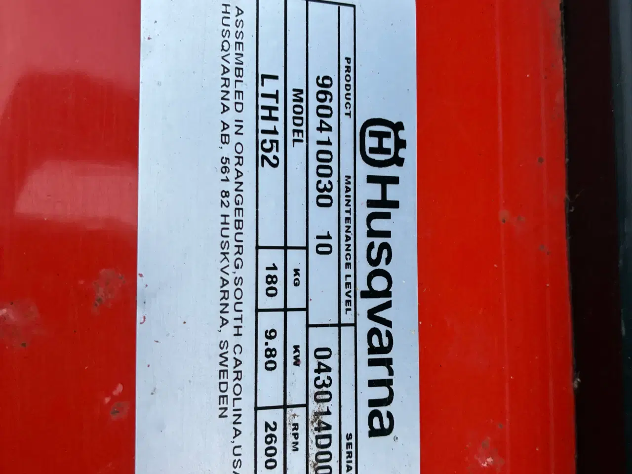 Billede 5 - Havetraktor Husqvarna LTH 152 Med hydrostat ￼ ￼42”