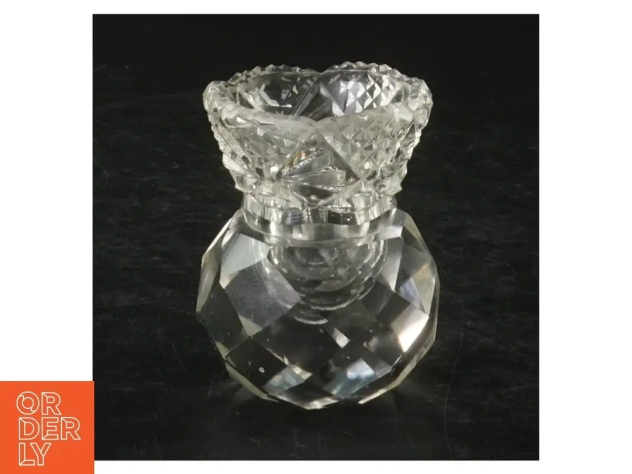 Billede 1 - Krystal vase (str. H 6,5 cm, ø 5 cm)