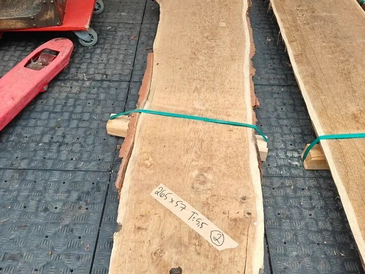 Billede 1 - 1 stk. Egetræsplanke str. 265 x 57 x 5,5