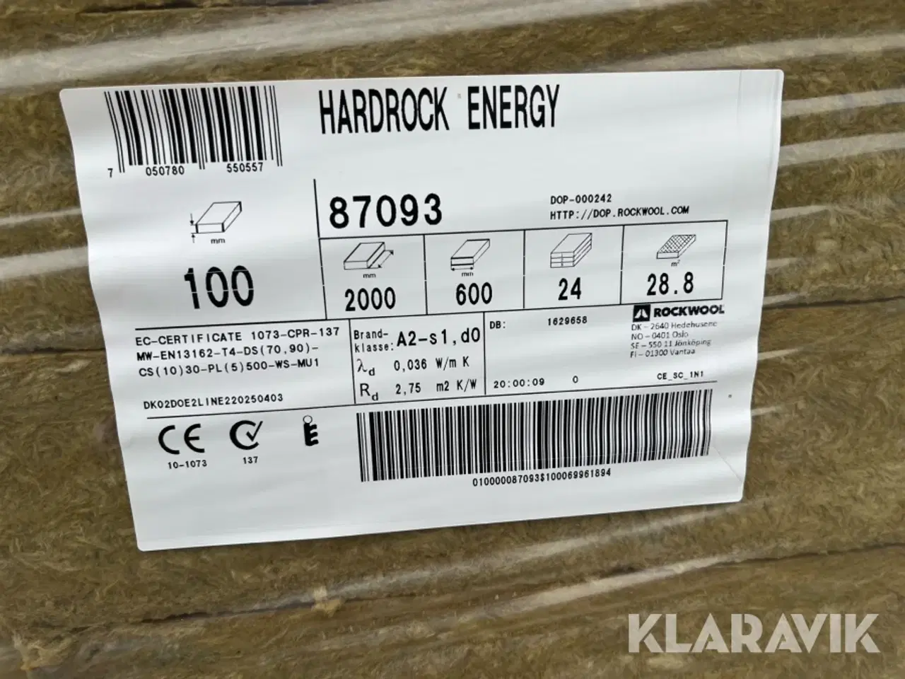 Billede 4 - Isolering Rockwool Hardrock energy