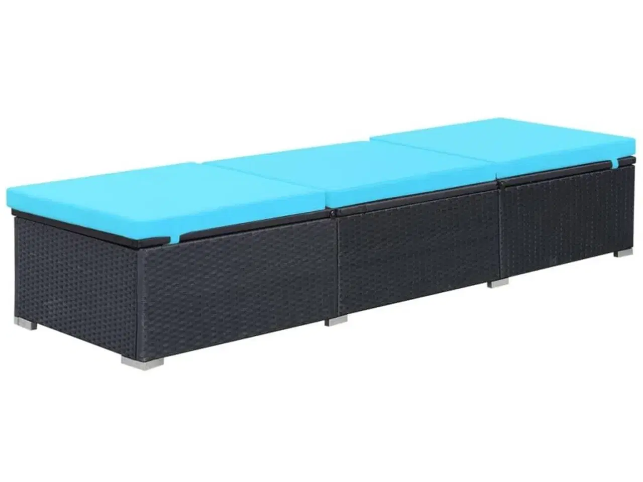 Billede 3 - Liggestol med hynde polyrattan sort