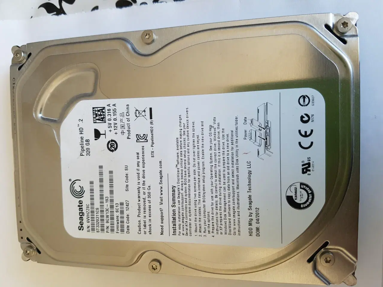 Billede 2 - 3.5" seagate harddisk 320GB!