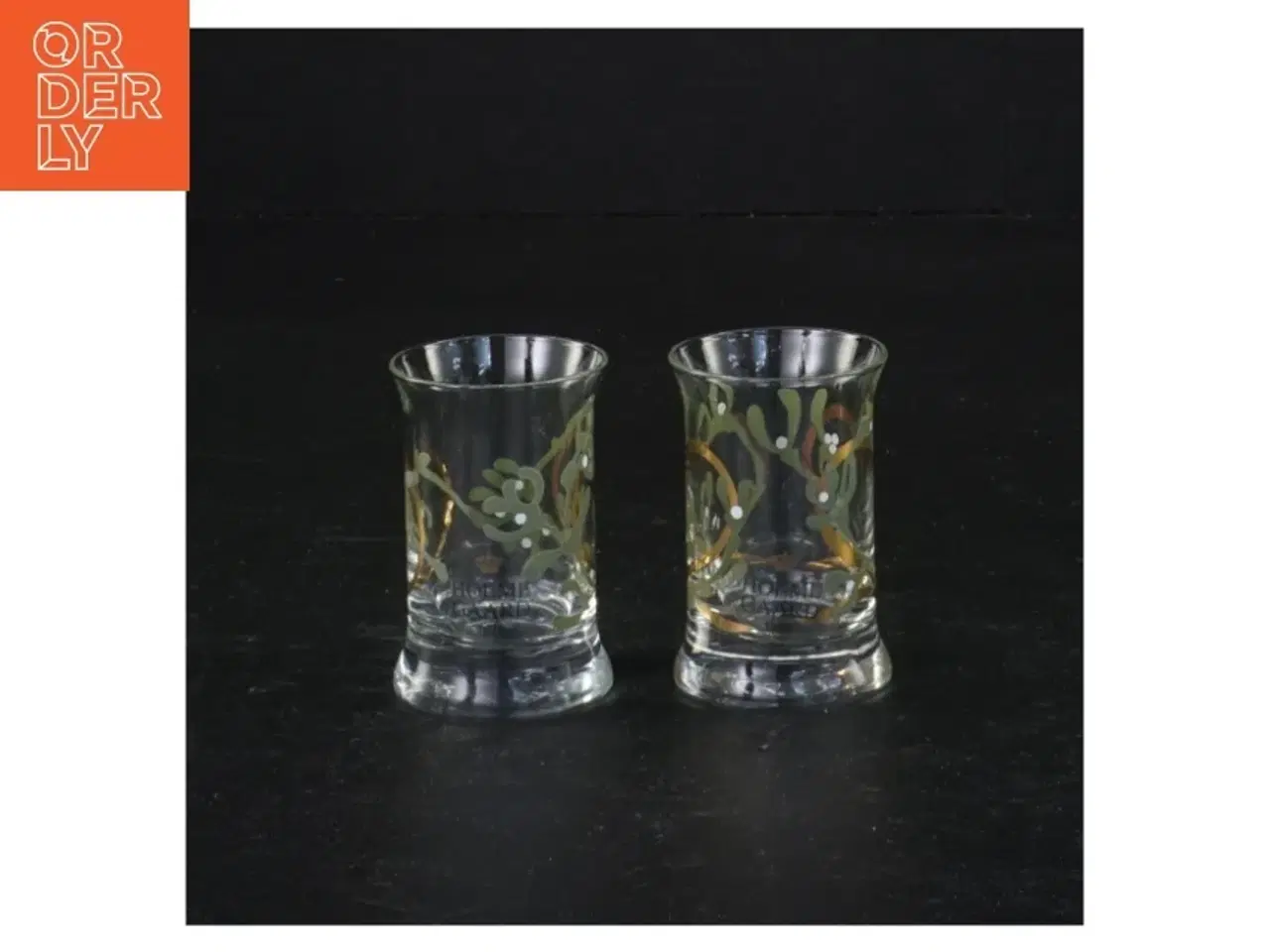Billede 1 - Dekorative glas med mistelten fra Holmegaard (str. 6 x 4 cm)