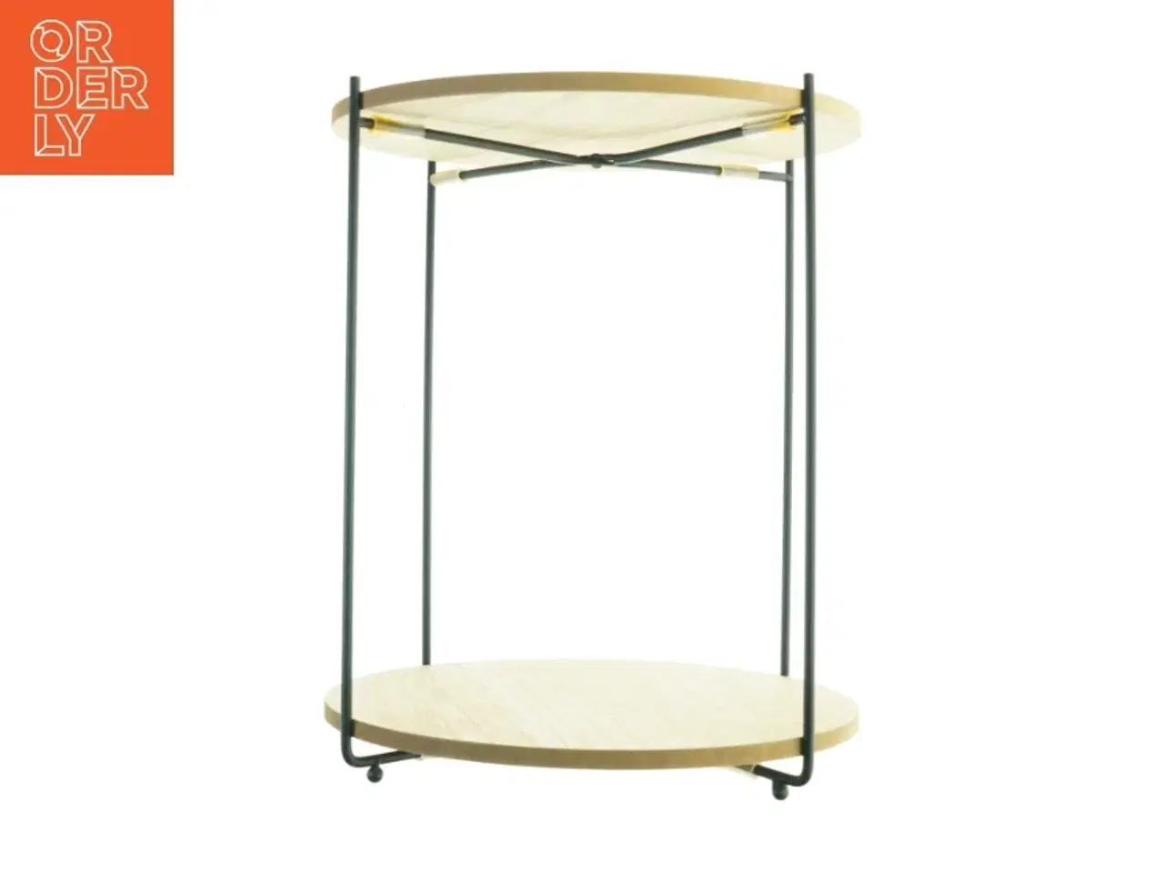 Billede 1 - Rundt sidebord med to hylder