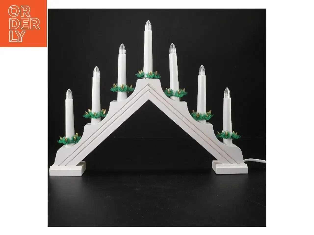 Billede 1 - Elektrisk adventslysestage (str. 40x5 cm)