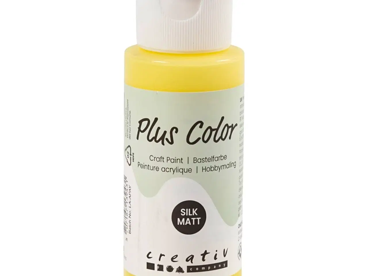 Billede 1 - Plus Color Hobbymaling Primær Gul 60ml - Hurtigtørrende