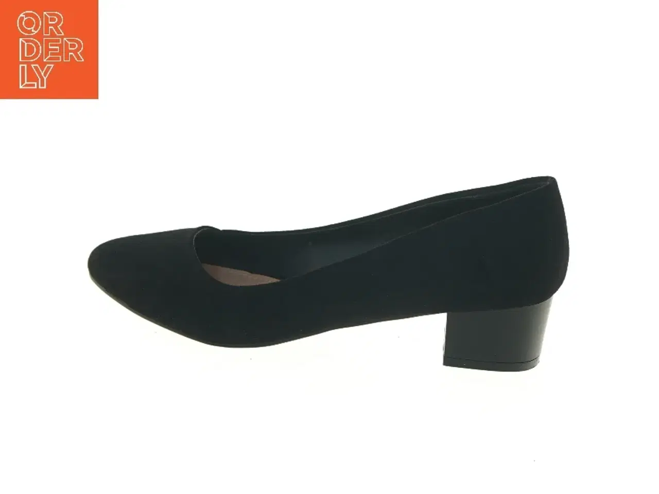 Billede 1 - Sort sko med blokhæle fra JustFab (str. 42 )