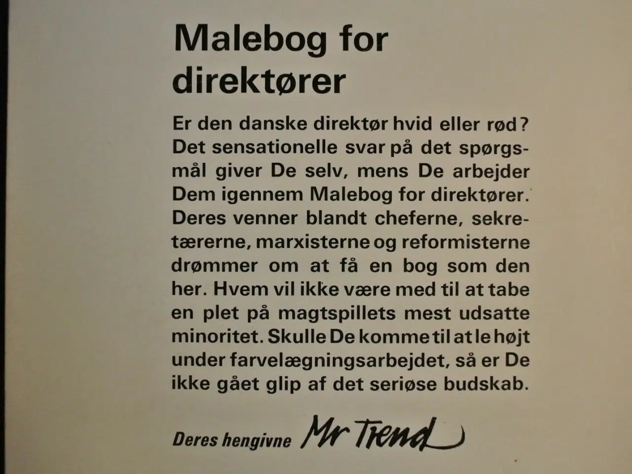 Billede 2 - malebog for direktører, af mr. trend og lennart fr