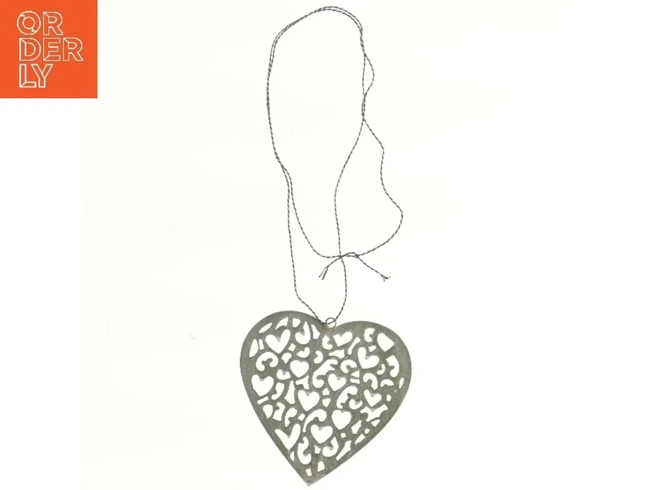 Billede 2 - Hjerteformet metal dekoration (str. 15x15 cm)