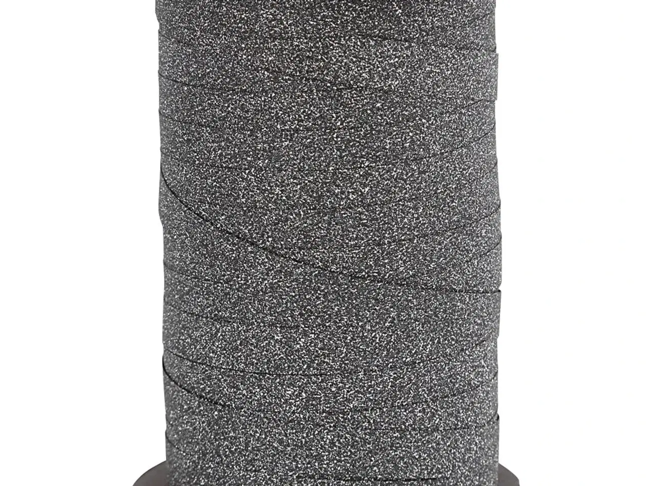 Billede 1 - Glitter Gavebånd - Sort, 10 mm, 100 m Rulle