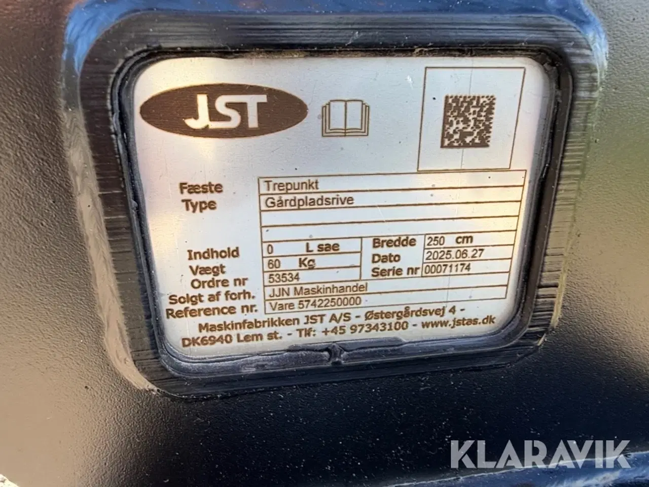 Billede 9 - Gårdpladsrive JST