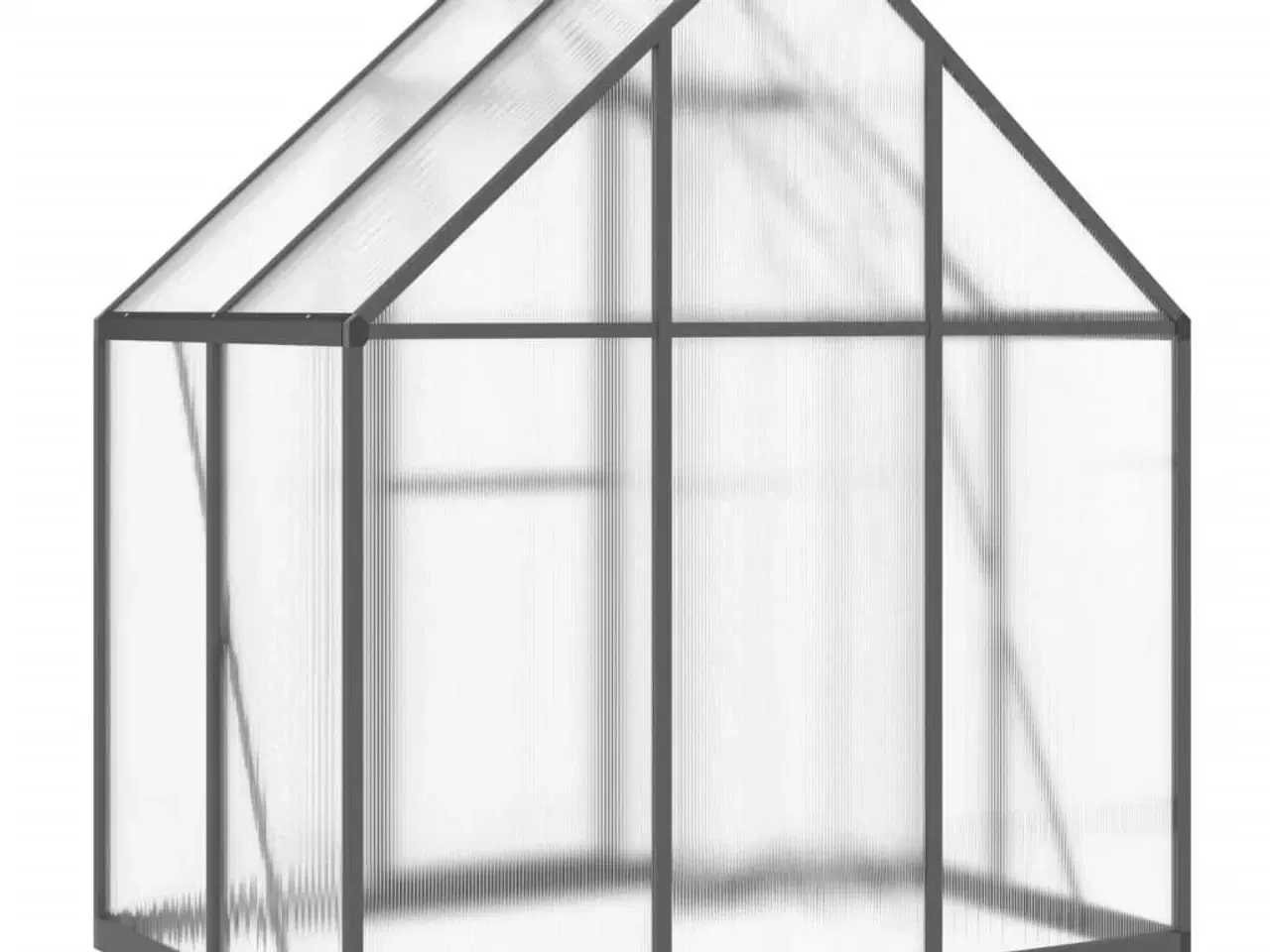 Billede 5 - Drivhus med fundamentramme 169x114x195 cm aluminium antracitgrå
