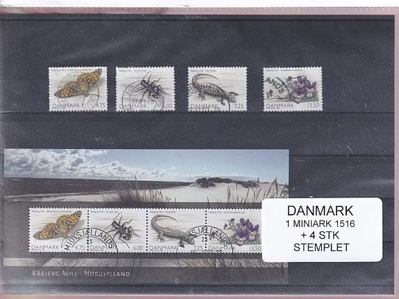 Billede 1 - Danmark - Miniark 1516  + enkeltmærke - Stemplet