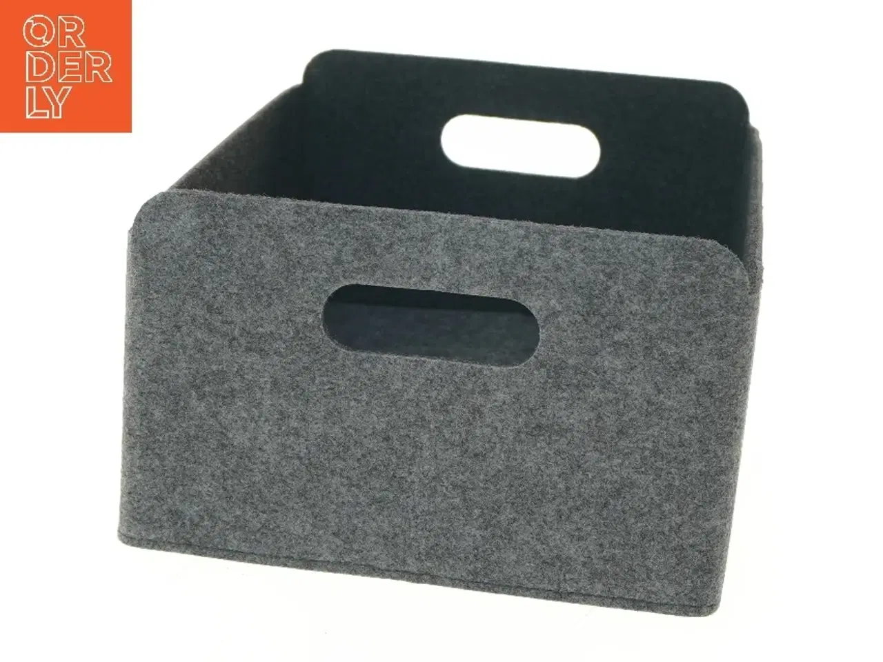 Billede 4 - Grå opbevaringskasse i filt (str. 31x25x13 cm)