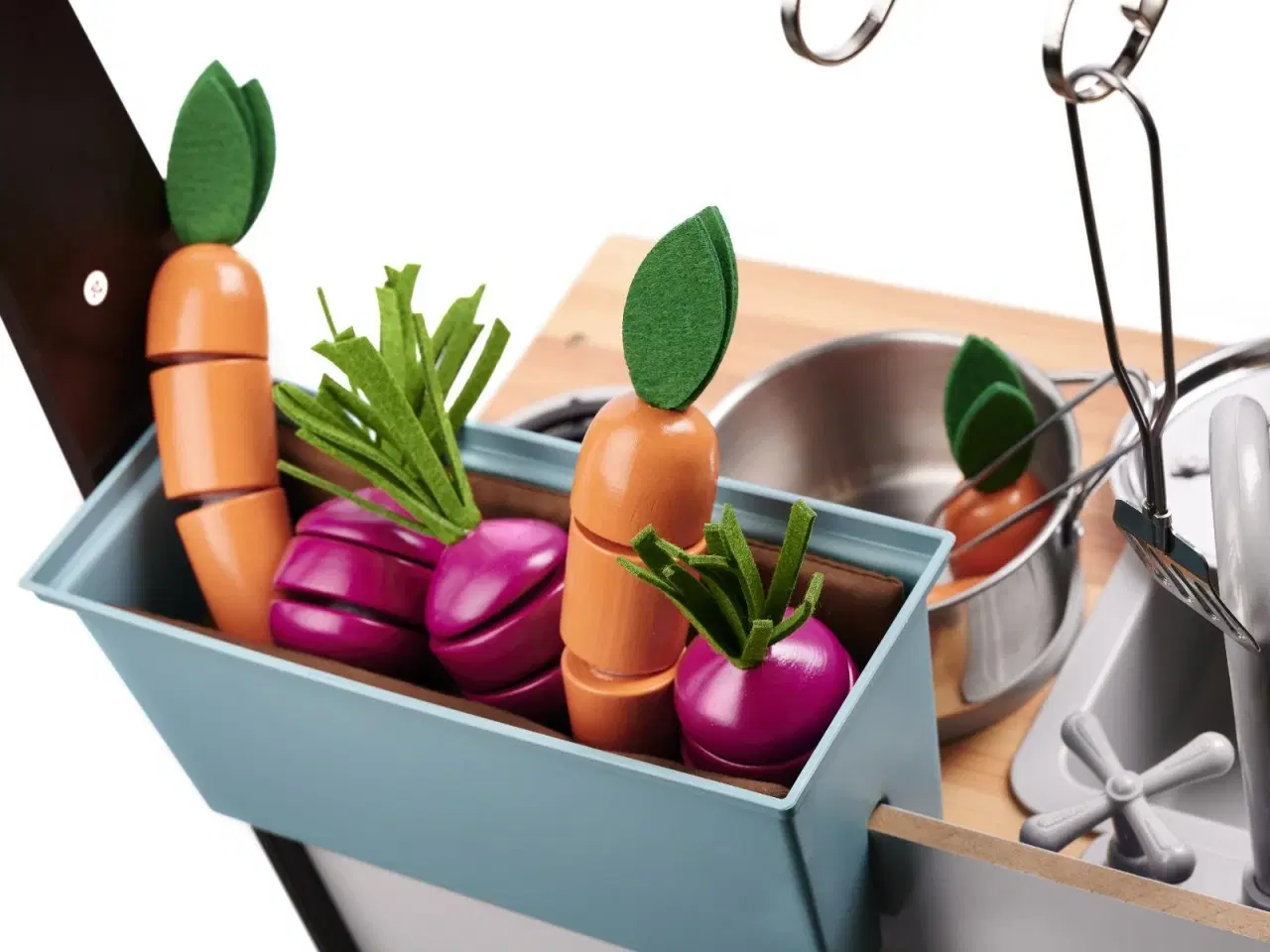 Billede 6 - Legekøkken i træ MDF med tilbehør LOFT XXL 96 cm