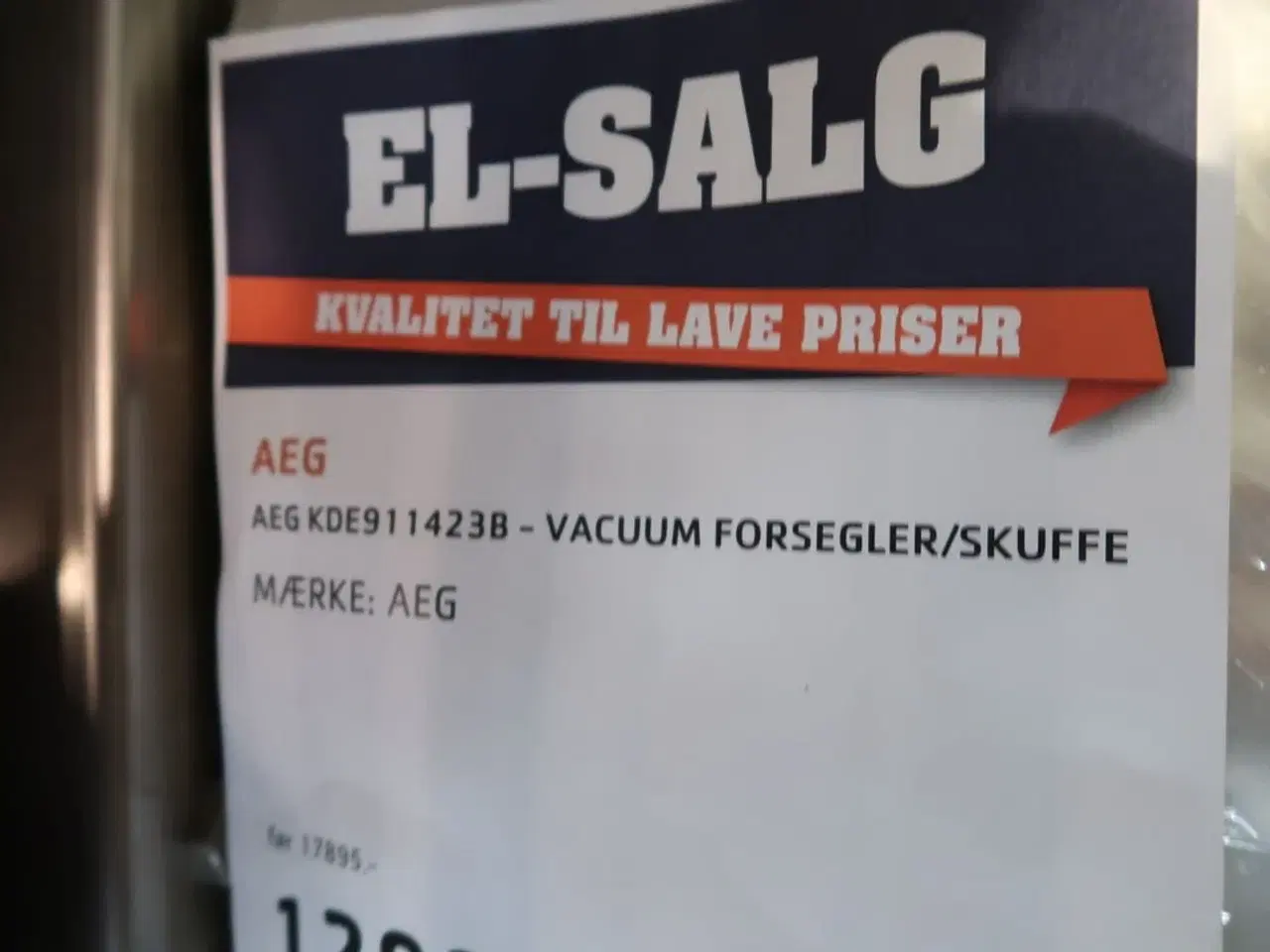 Billede 4 - Vakuumforsegler/skuffe AEG KDE911423B