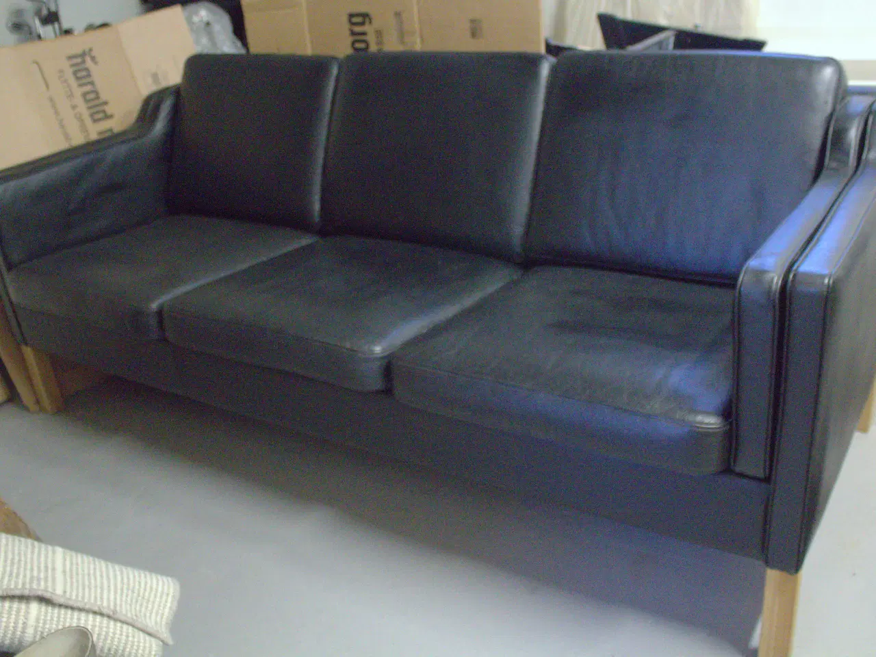 Billede 1 - Flot læder sofa,