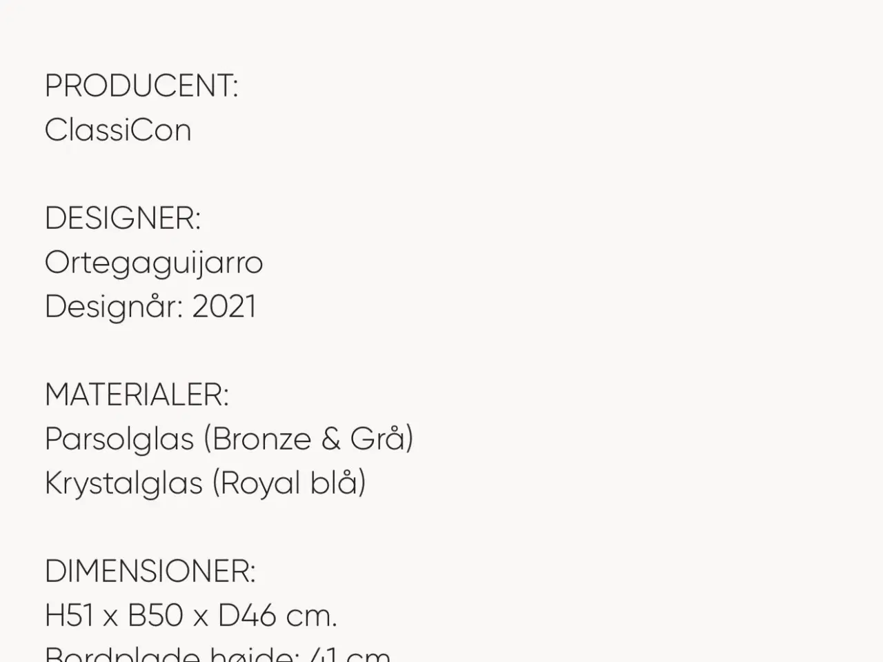 Billede 2 - CLASSICON - SOL SIDE TABLE