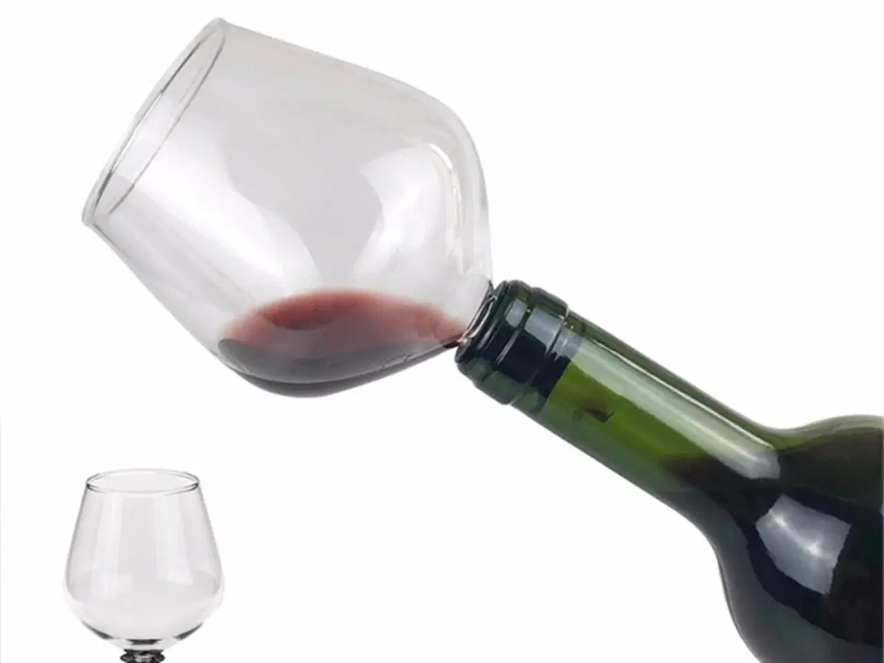 Billede 2 - 4 Vinflaskeglas til den perfekte aften