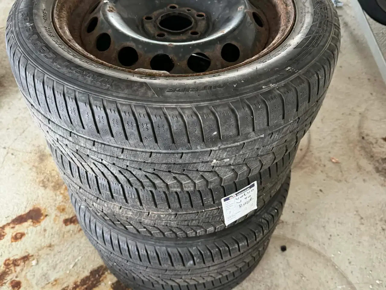 Billede 1 - 5 x 108 Volvo stålfælge med vinterdæk