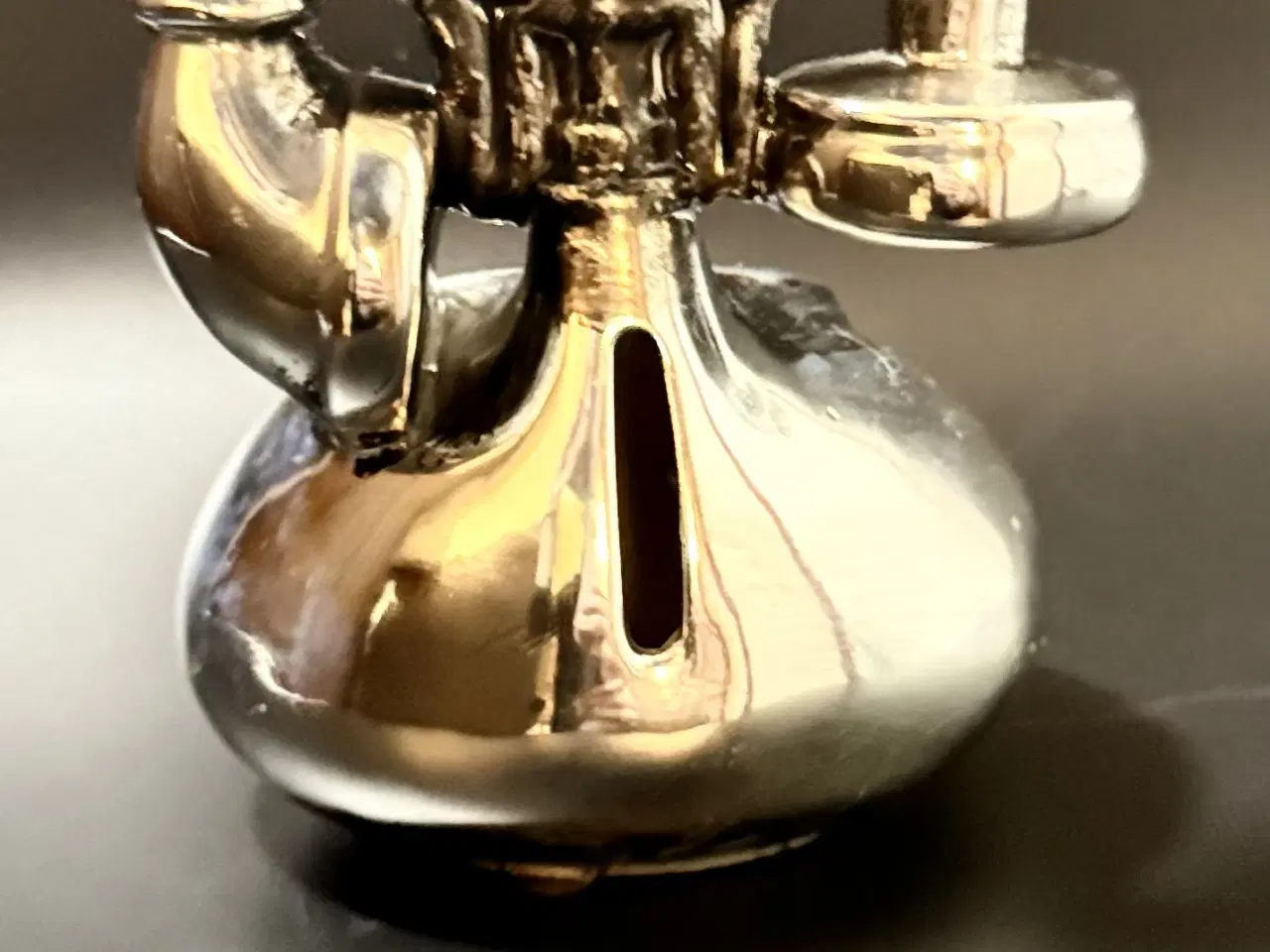 Billede 4 - Retro sparegris – telefon – kromglaseret keramik –