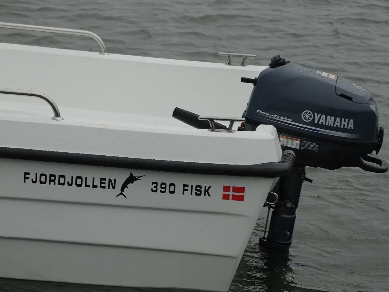Billede 2 - NYT SÆT Fjordjolle 390 hvid glasfiber F4HK Yamaha 