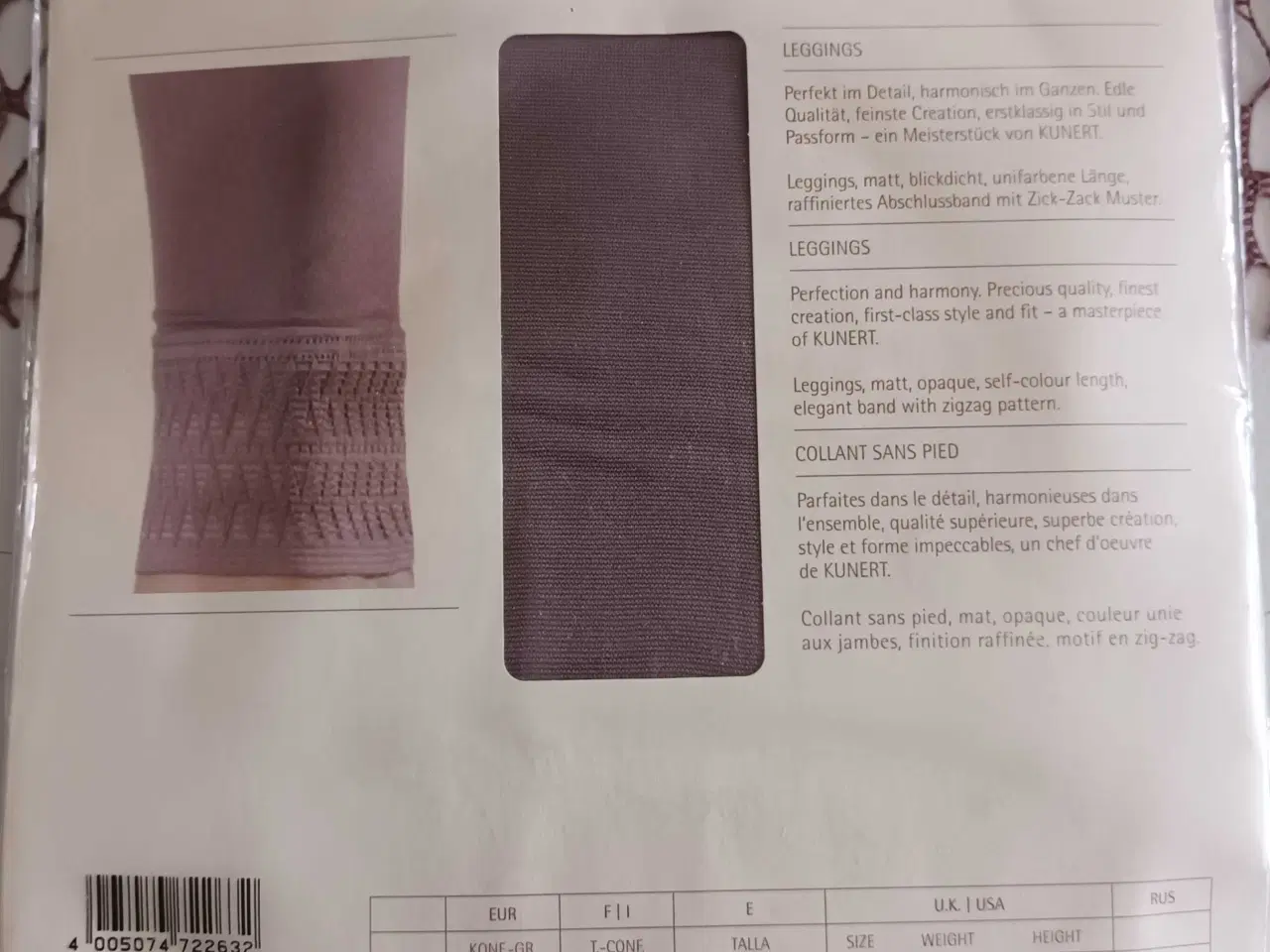 Billede 2 - Leggings I lys brun Nylon - 44-46