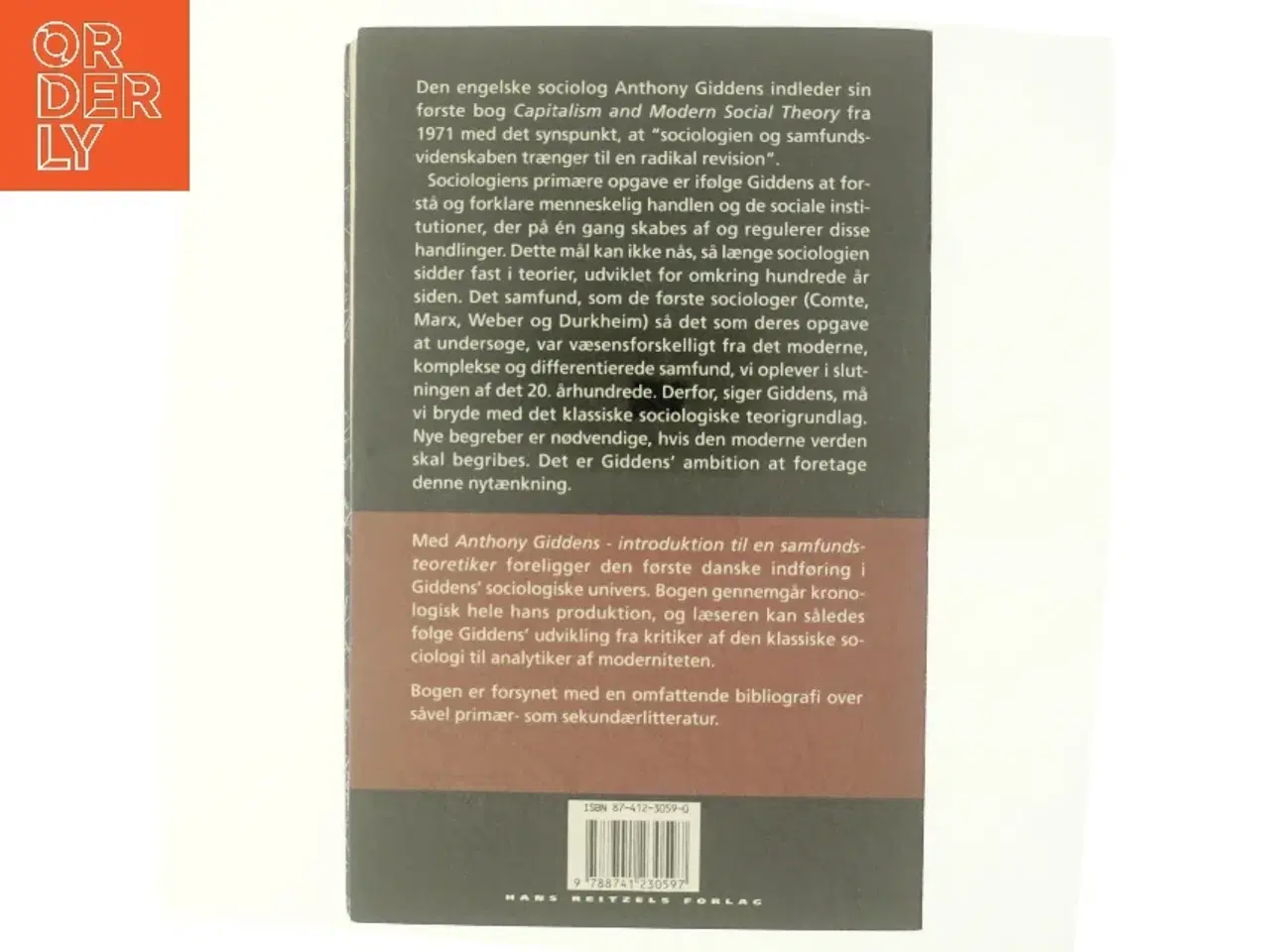 Billede 3 - Anthony Giddens : introduktion til en samfundsteoretiker af Lars Bo Kaspersen (Bog)