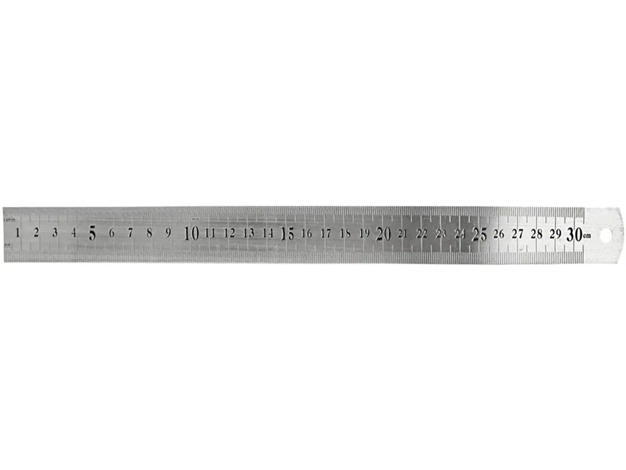 Billede 1 - Præcisions Stållineal 30 cm - Holdbar og Nøjagtig