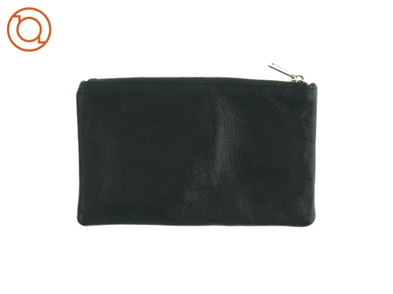 Billede 1 - Sort læderpung (str. 24 x 14 cm)