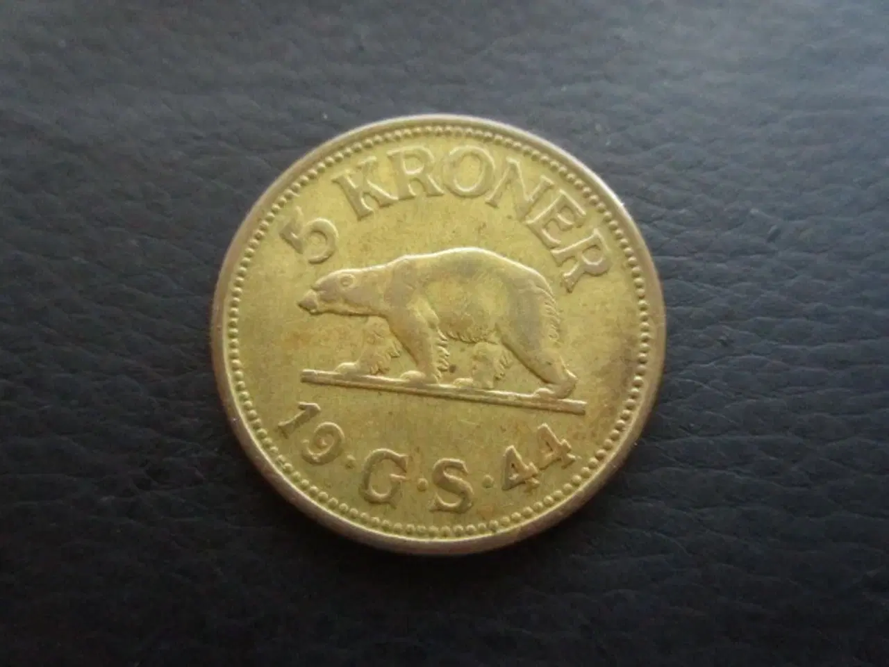 Billede 1 - Grønland 5 kr 1944 pæn kv. 1+