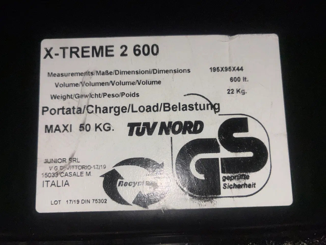 Billede 2 - Tagboks - Ekstra Stor - XL - 600L