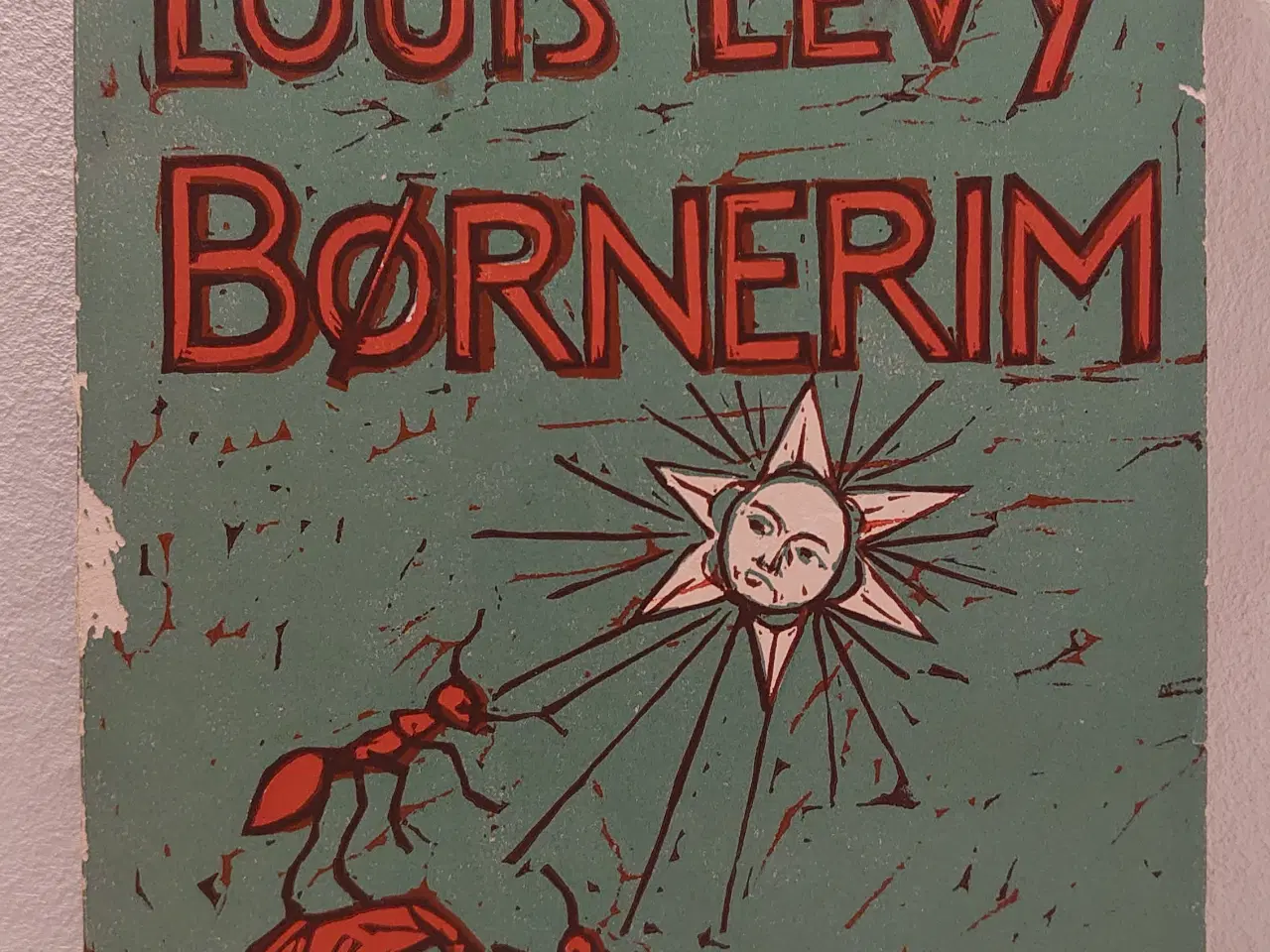 Billede 1 - Louis Levy: Børnerim.Linoleumssnit:Karen Westman.