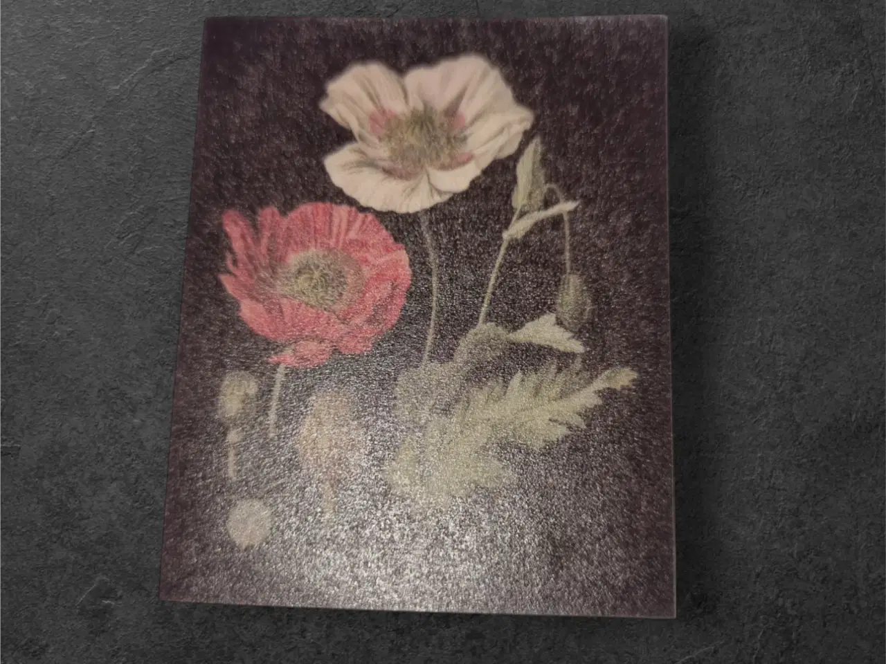 Billede 1 - Unikke papirark med smukke valmuemotiver