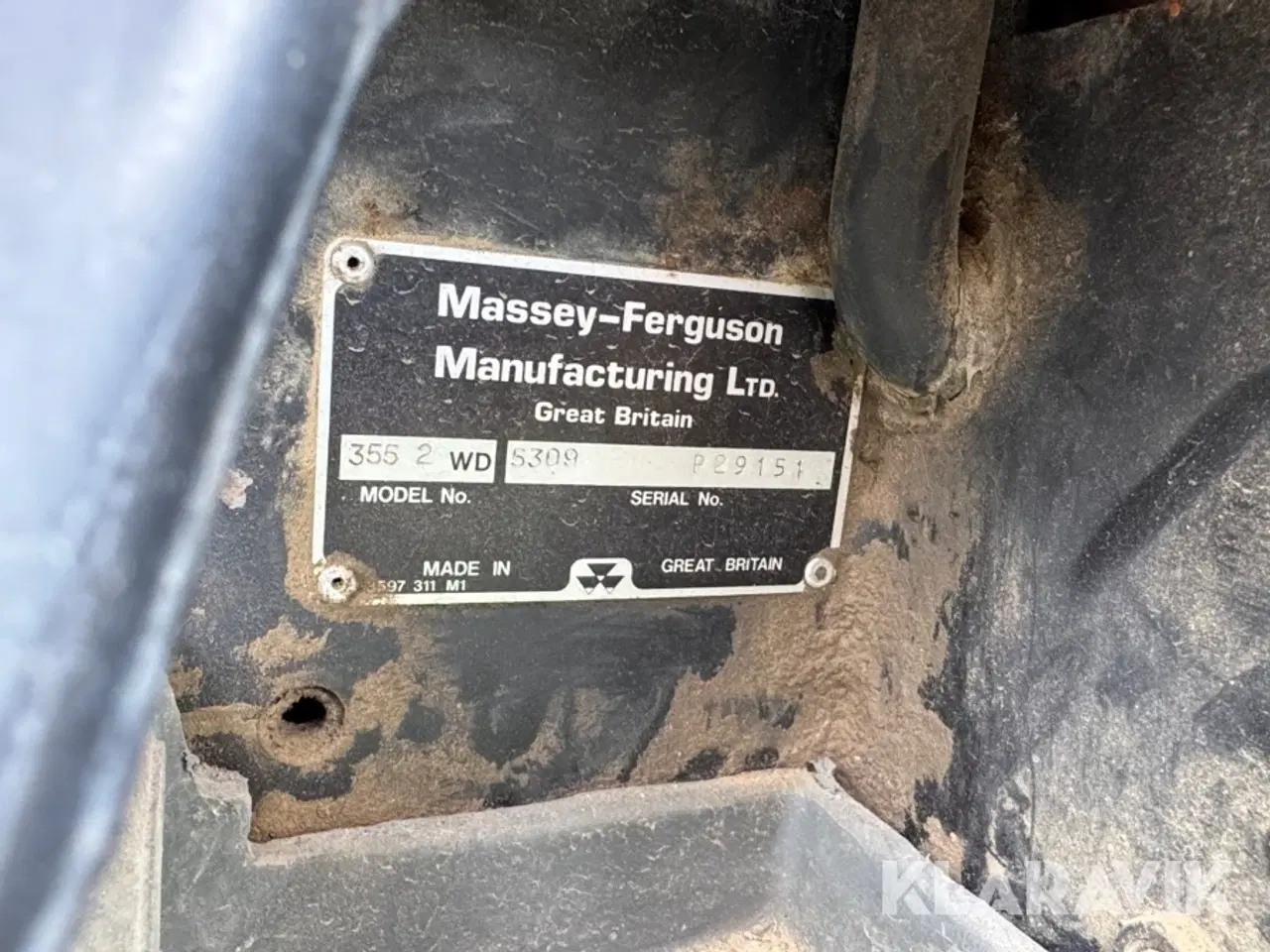 Billede 5 - Traktor Massey-Ferguson 355