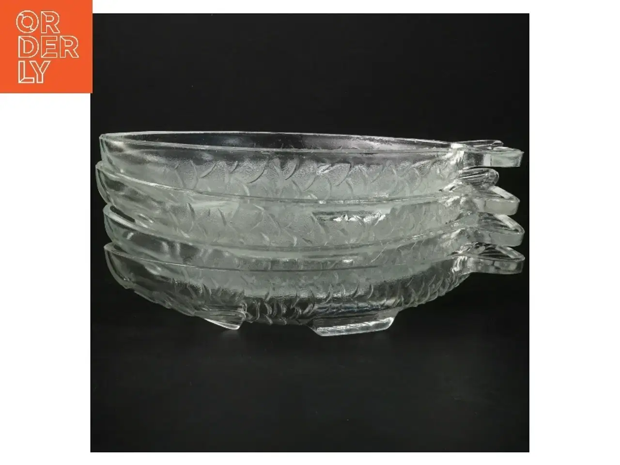 Billede 1 - Glasfisk serveringsfade (str. 4 styk, 21 cm)