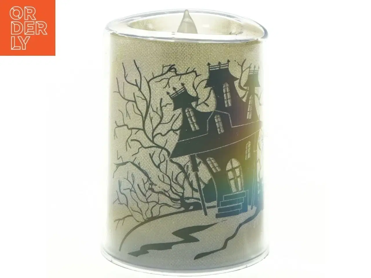 Billede 1 - Dekorativt LED lys med halloween-motiv (str. 11 x ø 8 cm)