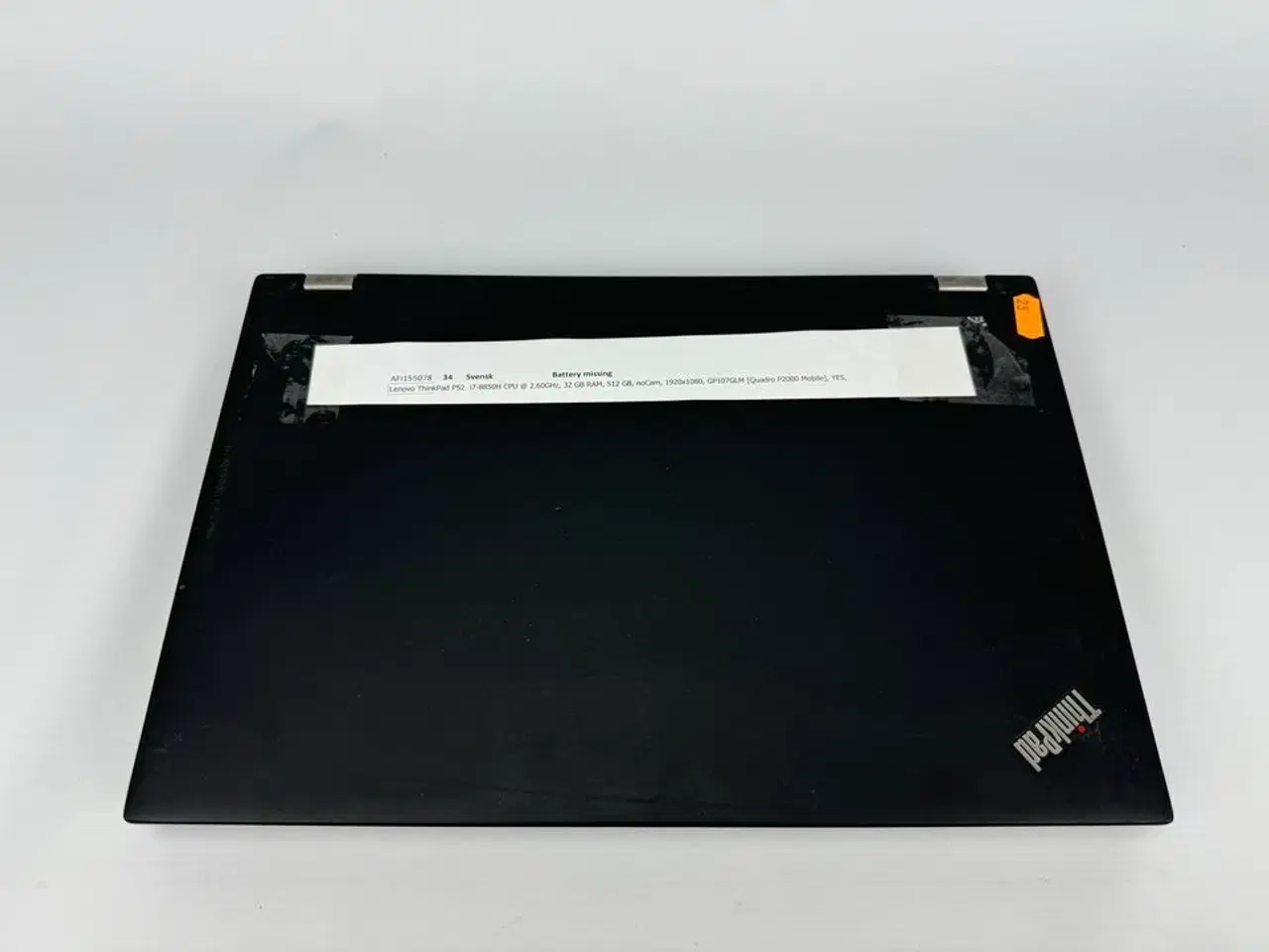 Billede 3 - Lenovo ThinkPad P52 i7-8850H 15", 32GB RAM, 512 GB SSD. - LÆS BESKRIVELSE