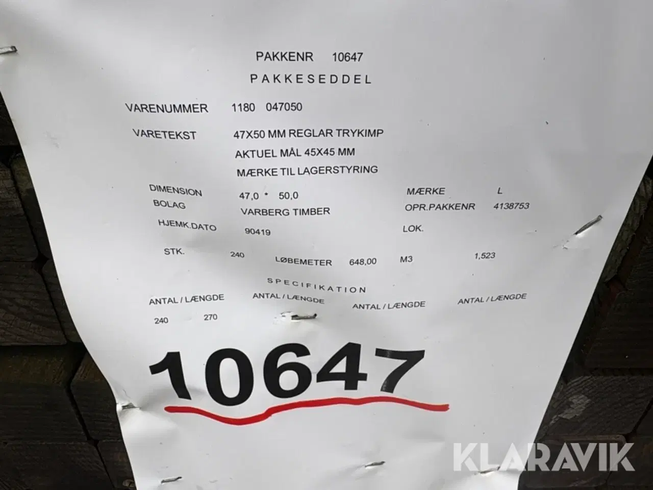 Billede 6 - Trykimprægneret reglar - 240 styk