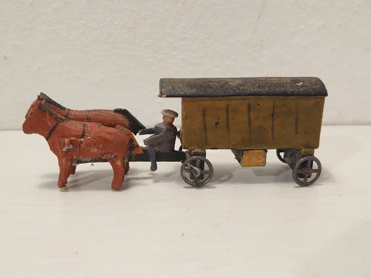 Billede 2 - Erzgebirge: Vogn med heste og kusk.Ca 1920