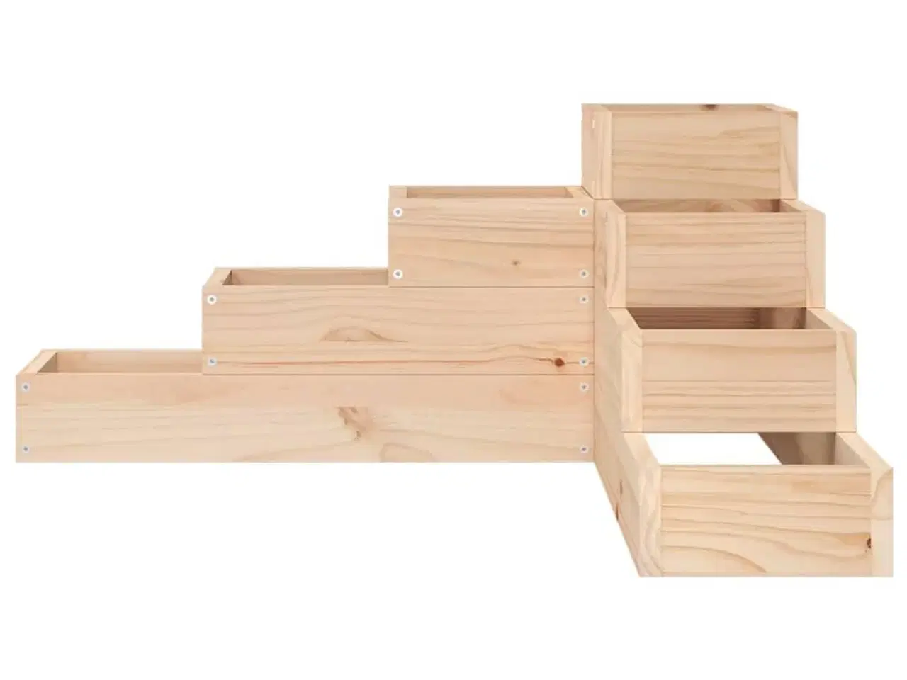 Billede 4 - Plantekasse 4 niveauer 80,5x79x36 cm massivt fyrretræ