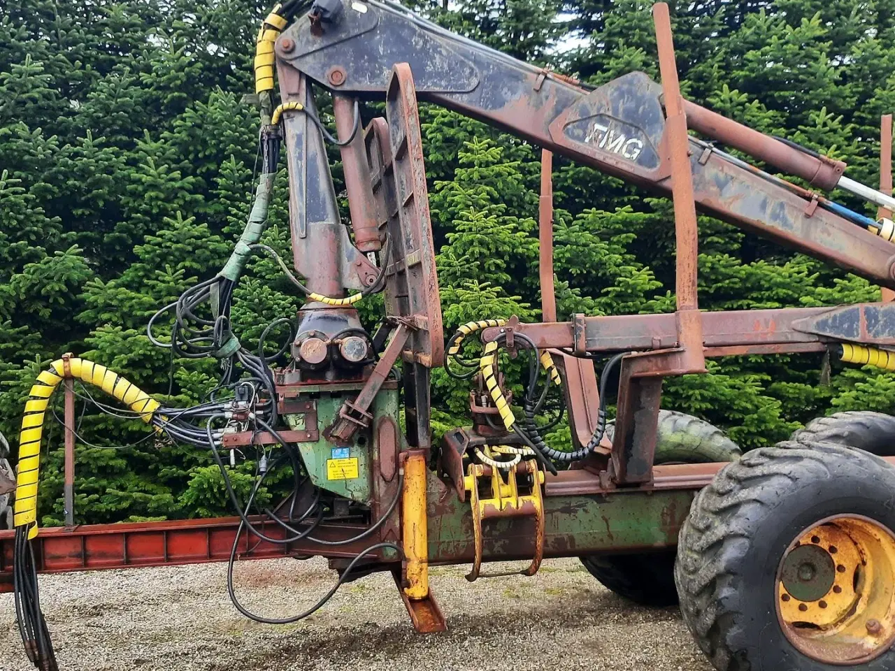 Billede 2 - - - - Skovvogn / med kran og grab / høj kapacitet