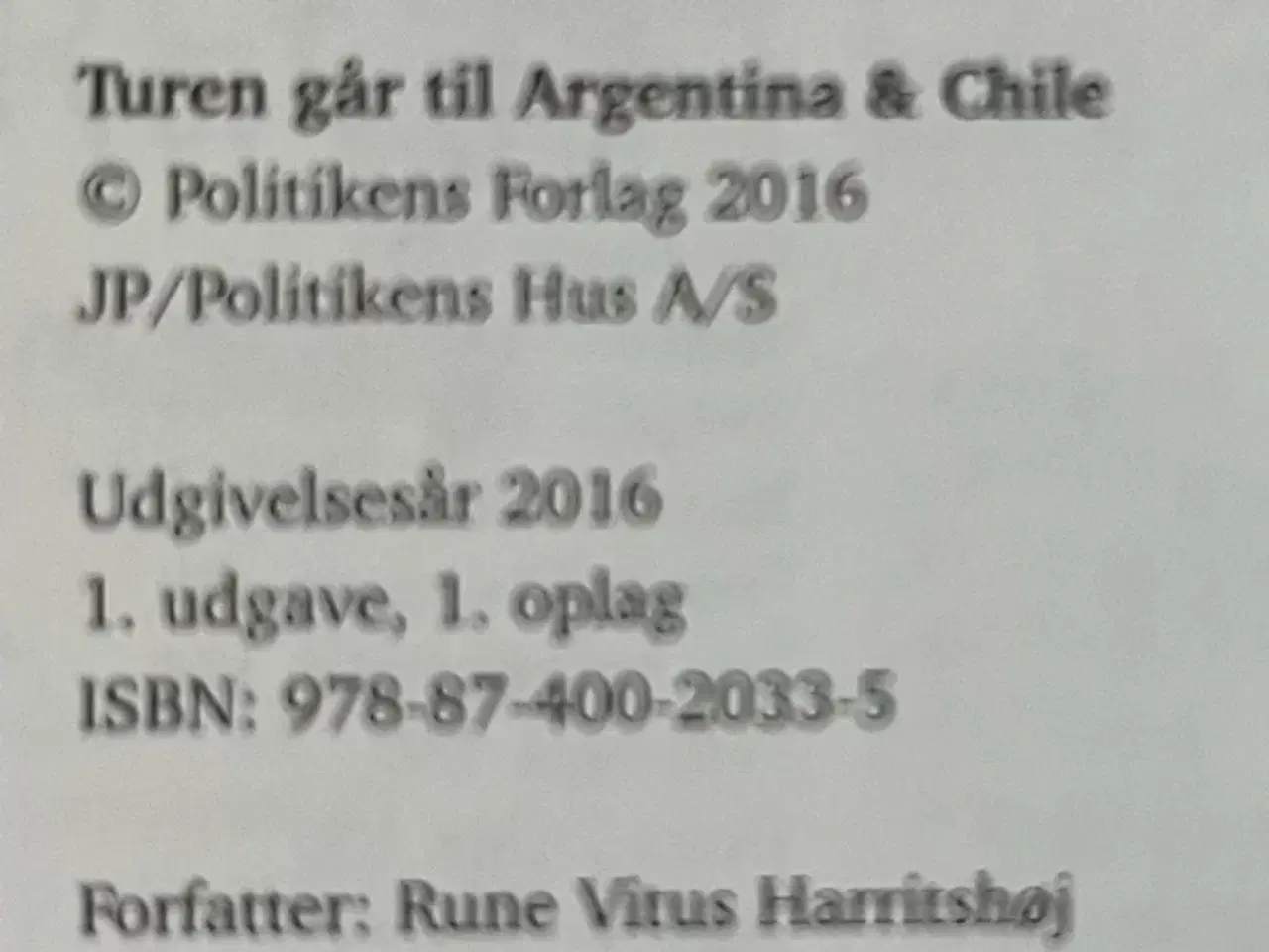 Billede 2 - Turen går til Argentina og Chile