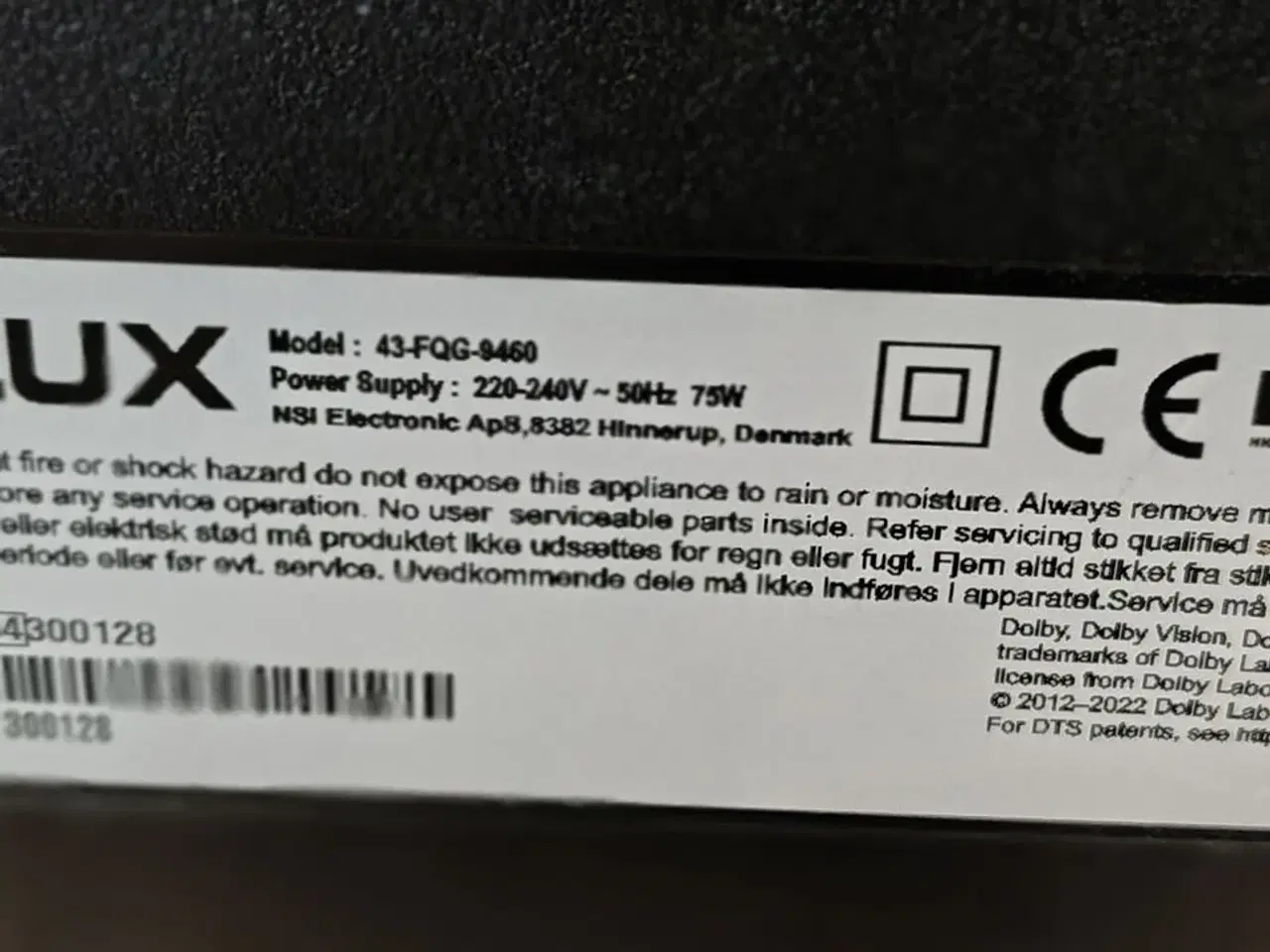 Billede 2 - TV 43" FINLUX FQG-9460 på fod